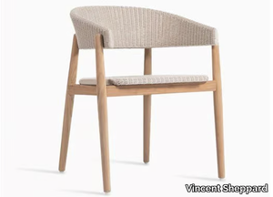 MONA - Wicker garden chair with armrests _ Vincent Sheppard