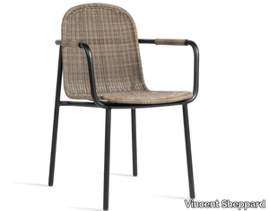 WICKED - Wicker garden chair with armrests _ Vincent Sheppard