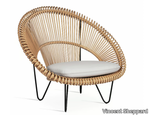 CRUZ COCOON - Rattan armchair with armrests _ Vincent Sheppard