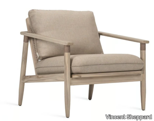 DAVID - Teak garden armchair with armrests _ Vincent Sheppard