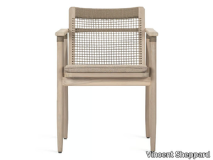 DAVID - Teak garden chair with armrests _ Vincent Sheppard