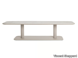 KODO - Garden coffee table in aluminum with ceramic top _ Vincent Sheppard