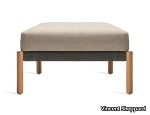 LENTO - Contemporary style square fabric garden footstool _ Vincent Sheppard