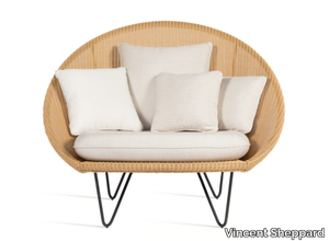 JOE LOUNGE - Lloyd loom armchair with armrests _ Vincent Sheppard