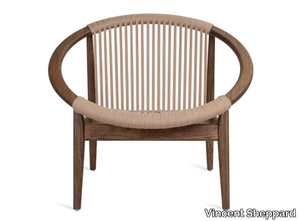 NORMA - Oak easy chair with armrests _ Vincent Sheppard