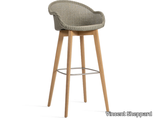 AVRIL - High Lloyd loom stool with armrests _ Vincent Sheppard