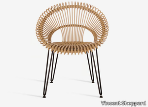 ROXY - Wicker garden chair with armrests _ Vincent Sheppard