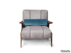 50 ITALO - Leather or fabric armchair with armrests _ Vibieffe