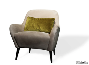 650 NIDO - Fabric or leather armchair with armrests _ Vibieffe