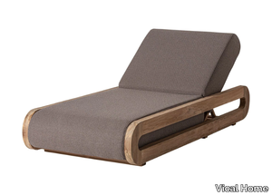 CORBA - Recliner fabric and wooden sun lounger _ Vical Home