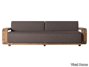 CORBA - 3-seater fabric and wooden sofa _ Vical Home