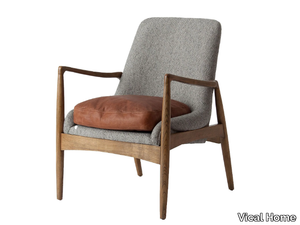 ELATI - Contemporary style upholstered armchair with armrests _ Vical Home