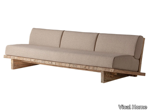 PURE - 3 seater fabric and wooden sofa _ Vical Home