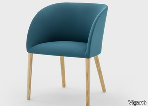 MILLY - Chair with armrests in fabric with structure in ash _ Viganò