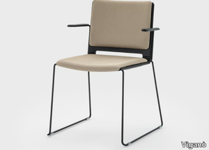 DAISY - Stackable fabric chair with armrests _ Viganò