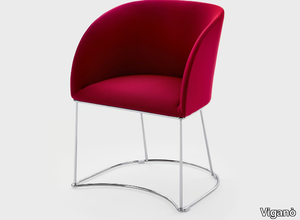 MILLY - Sled base fabric reception chair _ Viganò