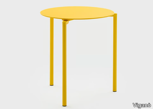 FELIX - Stackable round metal table _ Viganò