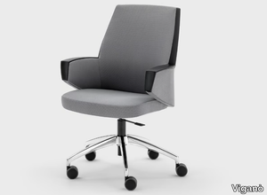 GRACE - Trestle-based fabric office chair with castors _ Viganò