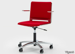 DAISY - Fabric office chair with castors with 5-Spoke base _ Viganò