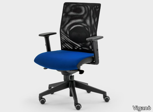 LOGIKA - Swivel office chair in mesh and fabric _ Viganò