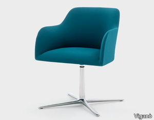 MAGGY - With 4-spoke base fabric chair with armrests _ Viganò