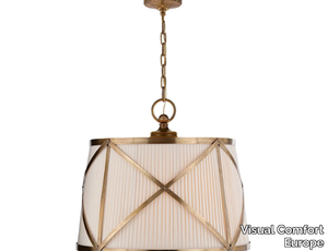 GROSVENOR LARGE - Metal and linen pendant lamp _ Visual Comfort Europe