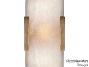 COVET WIDE CLIP BATH SCONCE - Alabaster wall light for bathroom _ Visual Comfort Europe