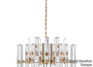 BONNINGTON - Large Chandelier in Polished Nickel with Crystal _ Visual Comfort Europe
