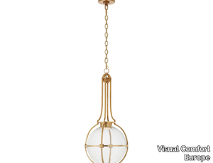 GRACIE MEDIUM CAPTURED GLOBE PENDANT - Metal and glass pendant lamp _ Visual Comfort Europe