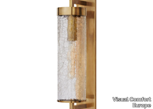 LIAISON LARGE BRACKETED OUTDOOR - Metal and crackle glass Outdoor wall Lamp _ Visual Comfort Europe