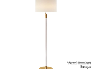 RIGA - Metal and glass floor lamp with linen shade _ Visual Comfort Europe