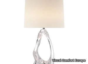 CANNES - Table Lamp in Clear Glass with Linen Shade _ Visual Comfort Europe