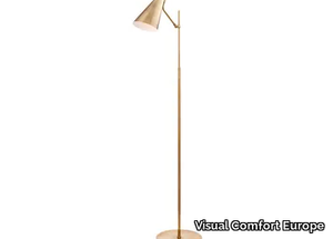 CLEMENTE - Floor Lamp in Hand-Rubbed Antique Brass _ Visual Comfort Europe