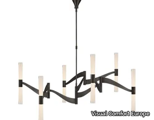 BRENTA GRANDE - Bronze and glass chandelier _ Visual Comfort Europe