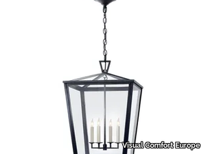 DARLANA MEDIUM HANGING LANTERN - Metal and glass outdoor pendant lamp _ Visual Comfort Europe