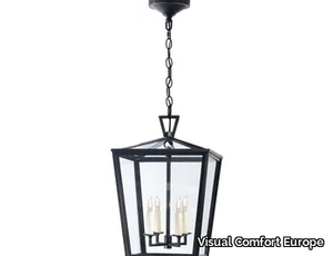 DARLANA SMALL HANGING LANTERN - Metal and glass outdoor pendant lamp _ Visual Comfort Europe