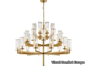 LIAISON TRIPLE TIER - Glass and metal chandelier _ Visual Comfort Europe