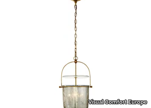 LORFORD SMALL SMOKE BELL LANTERN - Smoke Bell Lantern in Aged Iron with Mercury Glass _ Visual Comfort Europe