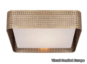 PRECISION LARGE SQUARE FLUSH MOUNT - Metal ceiling lamp _ Visual Comfort Europe
