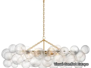 Talia - Medium Linear Chandelier in Gild with Clear Glass _ Visual Comfort Europe