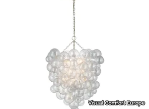 TALIA - Grande Entry Chandelier in Burnished Silver Leaf _ Visual Comfort Europe