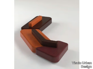 AERO - Modular leather bench seating _ Viscio Urban Design