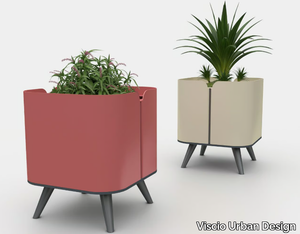 RETRÒ - Square galvanized steel planter _ Viscio Urban Design