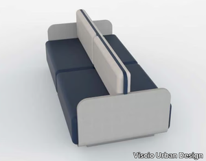 AIR - Fabric bench seating with back _ Viscio Urban Design