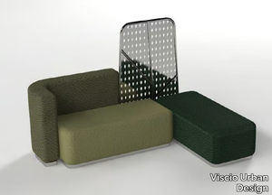 GREEN - Modular leather bench seating _ Viscio Urban Design