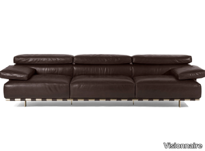 MONTPARNASSE - Leather sofa with headrest _ Visionnaire