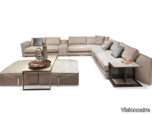 BASTIAN - Corner sectional leather sofa _ Visionnaire