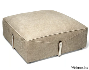 BASTIAN - Upholstered square leather pouf _ Visionnaire