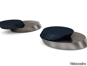 RYLAN - Low steel and wood coffee table _ Visionnaire