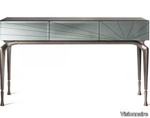 ALBA - Mirrored glass console table with drawers _ Visionnaire